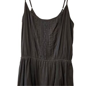 NEW Revolve Ella Moss  ‘Blanca’ Midi Dress in BLACK Large Ruffled Lace